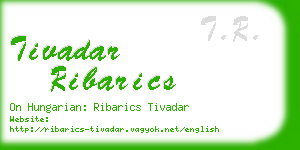 tivadar ribarics business card